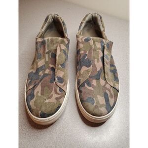 J Slides Shoes Mens Sz 9.5 M Camo Suede Leather Sneakers Slip On Loafer‎